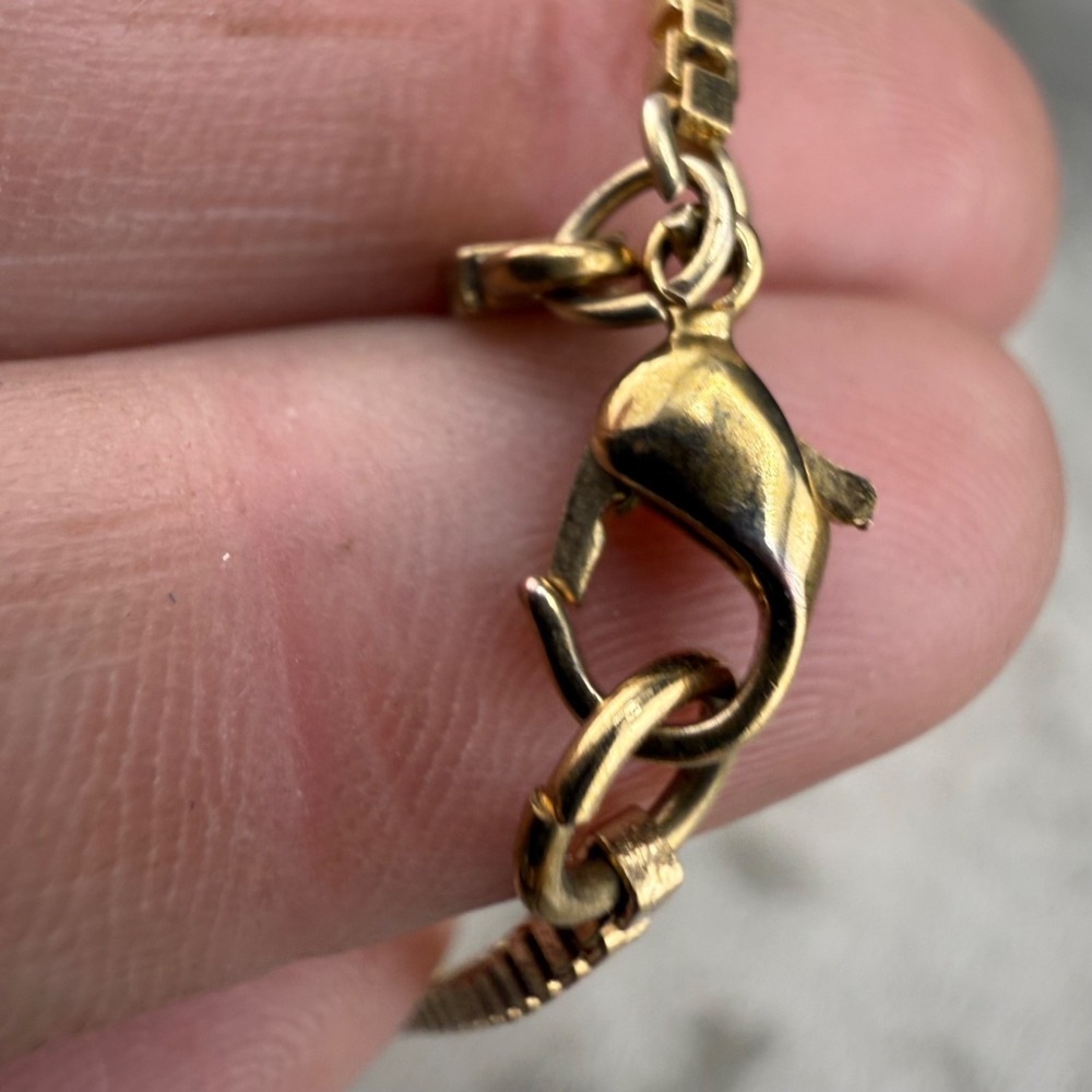 Givenchy Necklace Rhinestone Teardrop  Gold Tone Signed 36" - Picture 5 of 7